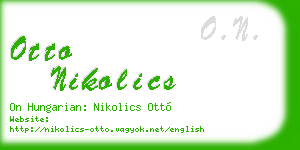 otto nikolics business card